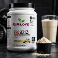 Poudre de protéines OEM Intense Vanilla 907G 50G Protéines par portion 20 vitamines et minéraux Soutien musculaire