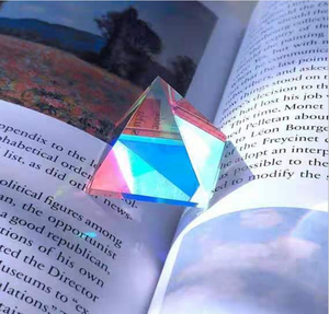 Atacado pirâmide prisma cúbico com caixa de presente, quartzo cristal colorido x-cubo prismas para festa - Product Image 6