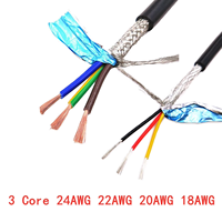20AWG 18AWG 2-8 núcleos 5 metros blindado RVVP Cable de Control de cable de cobre puro UL2547 accesorios de conector de cable de señal