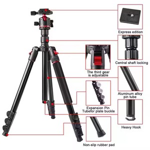 <span class=keywords><strong>Zome</strong></span> I Q173 Trípodes de aluminio Monopod Soporte de soporte profesional Dslr Cámara Proyector Cabeza de bola Fotografía Trípode Stativ - Product Image 3