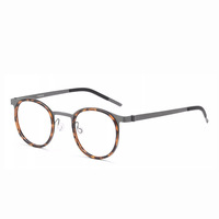 Monture de lunettes en titane pur style punk pour femme Lin De Jiang, verres AC, sans vis, ultra-légère 10g, rétro artistique