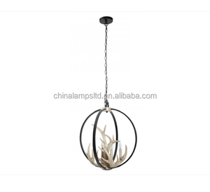 Hot Selling Nordic Style Round Shaped Pendant <b>Light</b> with Wooden Frame Customized Color Sizes up to 47x56 cm for <b>Indoor</b> Home Use - Product Image 2