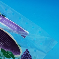 Bolsas de Embalaje para Frutas con Asa Resistente, Fuelle Inferior y Orificios de Ventilación para Almacenamiento y Transporte de Uvas