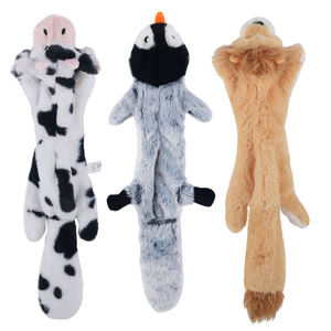 Juguete masticable de felpa duradero para perros, sin relleno, juguetes chirriantes para mascotas, juguetes con forma de animales lindos para cachorros, resistente a mordidas, interactivos, para limpieza de dientes - Product Image 6