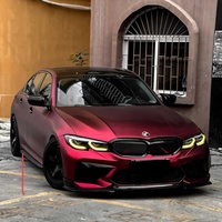 Película Protectora de Pintura para Automóviles TPU Rojo Romani Cromado Satinado Mate, Vinilo PPF Autoadhesivo con Protección Contra Rayones