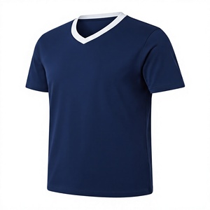 Maillot de football unisexe nouvelle saison 2026 en gros, manches courtes, anti-humidité, coupe ajustée, uniforme d'équipe personnalisé, 100 % polyester, col en V - Product Image 1