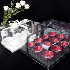 Caja transparente para hornear postres, Mini magdalenas <span class=keywords><strong>de</strong></span> <span class=keywords><strong>acetato</strong></span> <span class=keywords><strong>con</strong></span> 12 agujeros - Product Image 5
