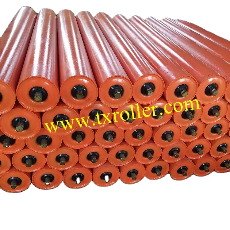 Supply Conveyor rollers metal steel conveyors spare parts idlers for Mineral industrial