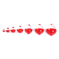 Flotteur de poisson de 0.5 pouces à 2 pouces flotteur de pêche Bobber rigide ABS rouge blanc rond accessoires de pêche