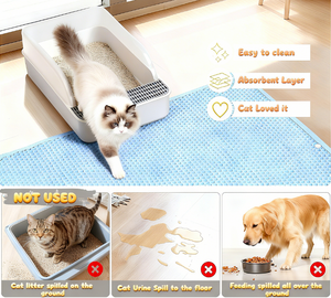 Eva Materiaal Mesh Zeef Gemakkelijk Schoon Te Maken Kattenbakmat Dubbellaags Waterdichte Urinebestendige Vangmat - Product Image 2