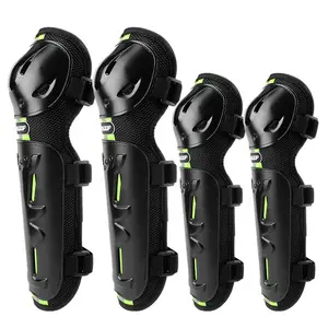 The new motorcycle knee pads elbow four-piece knight protective gear four seasons windproof warm autumn and winter anti-fall leg