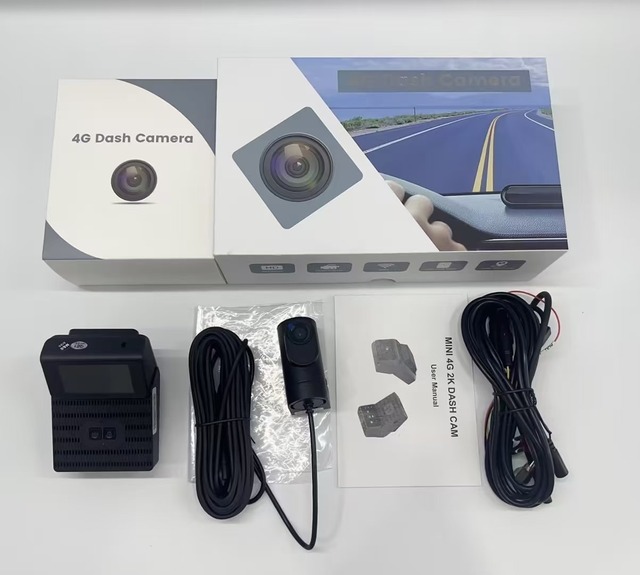 4G LTE 2K Dual Dash Cam Remote Live View GPS Tracker Real Time Car Monitoring