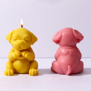 Molde de Silicona para Hacer Velas con Forma de Corazón TangChu Shar Pei - Perro Arrugado 3D con Gesto de Amor para Regalo Conmemorativo de Mascotas, Decoración Única para el Hogar - Product Image 3