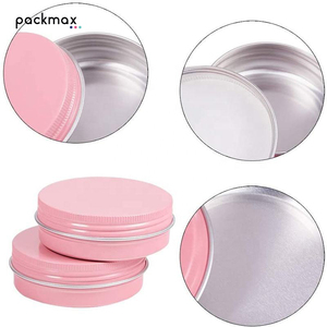 Pot en aluminium à filetage simple rose de 5 ml à 250 ml - Boîte métallique de qualité cosmétique pour crème pour les mains, crème pour le visage, vente en gros - Product Image 2