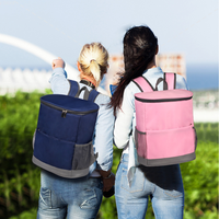 Sac isotherme à dos anti-fuite, maintien au froid 12h, capacité 20 canettes, pliable et portable pour voyage et pique-nique
