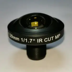 Pin-cushion + Distortion 10mp 1.29mm 4k M12 S Mount Panomorph Fisheye Cctv Board Lens For 1/1.7" Sensor Size Surveillance Camera