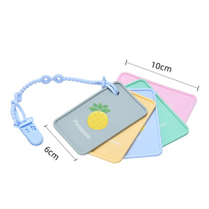Mordedores de silicona cuadrados para bebés, juguetes para la dentición para bebés de 6 meses en adelante, educativos, calmantes, masticables con diseño de animales - Product Image 5