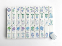 Venta al por mayor de fábrica: Juego de Mahjong americano de lujo moderno y portátil de 4 capas con 160 fichas acrílicas grabadas