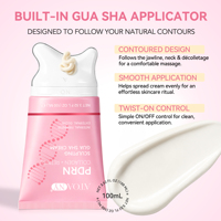 Crème pour le cou ATOANY Private Label OEM avec applicateur masseur intégré, raffermissante, liftante, éclaircissante, crème au collagène PDRN Gua Sha