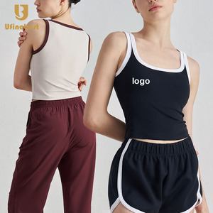 Ropa De gimnasio para mujer Ropa De <span class=keywords><strong>Nina</strong></span> Chaleco transpirable Slim Fit Beautiful Back Sports Tank Top-Color-Block U-Neck Fitness Bra - Product Image 1