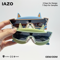 Lunettes de soleil polarisées pour enfants, motif bouledogue français, en silicone souple, pour garçons, motif chiot de dessin animé