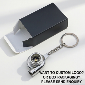 Porte-clés Turbo en métal avec logo personnalisé, en alliage de zinc, modèle de pièce automobile, cadeau promotionnel, vente en gros - Product Image 3
