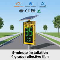 Panneau de signalisation routière LED solaire écologique, affiche de limitation de vitesse, visualiseur matriciel, balise lumineuse, intersection de préfecture 24