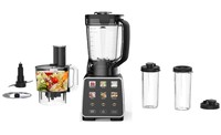 Mixeur professionnel haute vitesse avec puissance nominale de 1400 W, puissance de crête de 1800 W, lame en acier inoxydable, pour écraser la glace et préparer des smoothies
