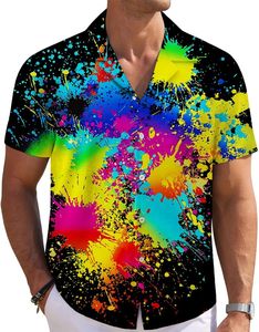 Mens Beaded Funny Hawaiian <strong>Shirts</strong> 3D Graphic Button Down Short Sleeve Tropical Holiday Beach Vacation Aloha <strong>Shirts</strong> - Product Image 2