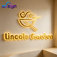 Enseigne personnalisée en acier inoxydable avec logo rétroéclairé LED 3D, signalétique rétroéclairée pour entreprise, devanture de magasin, centre commercial, salon de beauté, décoration murale d'hôtel