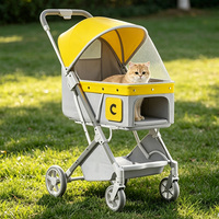 Nouveau modèle de poussette pour animaux de compagnie, entièrement transparente, respirante, multifonctionnelle, portable, pour voyages