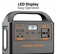 300W 192Wh LiFePO4 110V Stasiun Daya Portabel Jump Starter Pengisian Tenaga Surya MPPT Inverter Gelombang Sinus Murni Baterai Eksternal