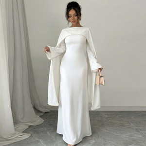 Nouvelle Arrivée 2026 – <span class=keywords><strong>Robe</strong></span> Abaya Musulmane pour Femme avec Détail Châle Orné de Perles, Manches Cape, Élégante <span class=keywords><strong>Robe</strong></span> de Soirée Islamique Maxi pour l'Aïd - Product Image 2
