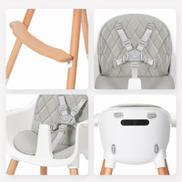 Chaise haute multifonctionnelle en hêtre pour bébé, ensemble chaise et table à manger, utilisation domestique, hauteur réglable, siège d'alimentation pour enfants, détachable