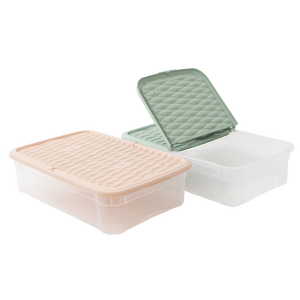 Boîte de rangement Marea 570x390x145mm PP Vert Rose Moulée par injection avec couvercle Polyvalente pour l'organisation à domicile - Product Image 3