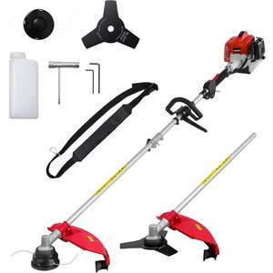 Desbrozadora y Cortadora de Césped 2 en 1 Amerisun, 26 cc, 2 Tiempos, 16 Pulgadas de Ancho de Corte, Cuchilla Metálica, con Correa para Hombro - Product Image 1