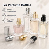 Pompe pulvérisatrice de parfum à brume fine, atomiseur à vis en aluminium et plastique, accessoires pour flacon de parfum, col 13 15 18