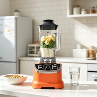Blender met plastic knop, 1000W, functie voor gemalen ijs, plastic container voor gebruik in keuken en hotel