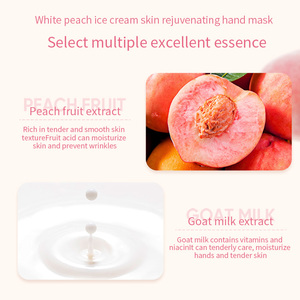 Crème glacée hydratante et adoucissante à l'huile de pêche rose, 1 pièce, soin pour les mains, lait Nicotinamide, blanchissant, exfoliant - Product Image 3