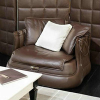 Fauteuil individuel de luxe moderne, style artistique italien, confortable, fait main, avec rembourrage souple, pour salon et chambre à coucher