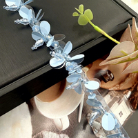 Nouvelles Perles en Cristal Faite Main 3D Petites Fleurs Paillettes Dentelle Bordures Style Chinois Petite Dentelle à Paillettes Perlée pour Vêtements Poignet DIY