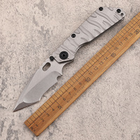 Trendiges D2-Stahl Klappmesser mit TC4 Titanlegierungsgriff EDC Outdoor-Campingmesser mit Keramikkugellager