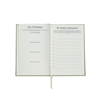 Tagebuch mit Individuellem Druck und Logo, Hardcover, Leinenstoff-Einband, Grün, A5, Liniert, Monatsziel-Journal, Schreib-Notizbuch