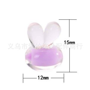 Transparent Acrylic Bunny <b>Beads</b> For Bracelet Making Summer 2025 Yiwu Origin Bulk Packaging Scattered <b>Beads</b> <b>Plastic</b> Resin - Product Image 3