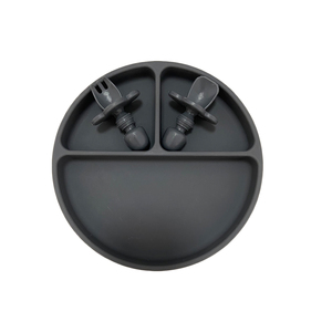 Precio de fábrica libre de BPA precio de fábrica de bebé cucharde horquilla de silicona conjunto de forma de nube para la alimen - Product Image 5