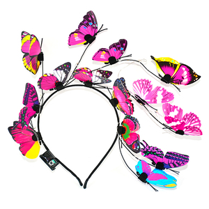 Sombrero Fascinador de Mariposas, Diadema de <span class=keywords><strong>Mariposa</strong></span> <span class=keywords><strong>Monarca</strong></span>, Corona para Fiesta del Té, Disfraz de Halloween, Adorno para la Cabeza - Product Image 3