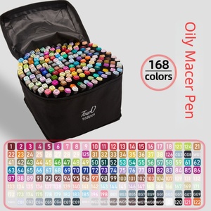 Juego de Marcadores de Alcohol de Doble Punta y <span class=keywords><strong>168</strong></span> Colores, Estuche de Plástico, para Artistas Profesionales y Estudiantes, Diseño y Coloreo - Product Image 1