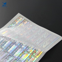 Étiquettes holographiques imperméables vinyle personnalisé Uv A4 feuilles papier rond inviolable sécurité Qr Code rouleau Transparent Logo étiquette