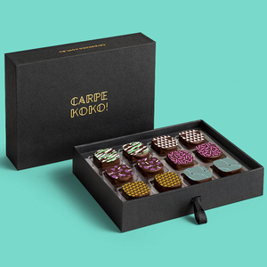 Liên Hoan Hộp Quà Tặng Sô Cô La Thanh Đóng Gói Hộp Với Ngăn 2020 Bán Buôn Tùy Chỉnh Sang Trọng Cứng Nhắc Hộp - Product Image 1