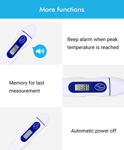 环保轻质防水家用医疗临床电子婴儿数字温度计 - Product Image 4